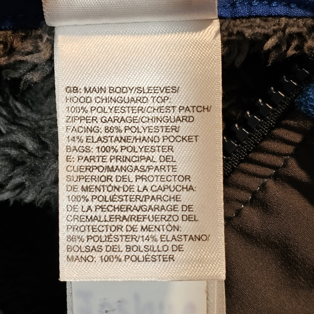 The North Face Jacket TNF Denali Hoodie Fleece Sherpa Lined Blue Kid's Size 4T - Picture 6 of 7